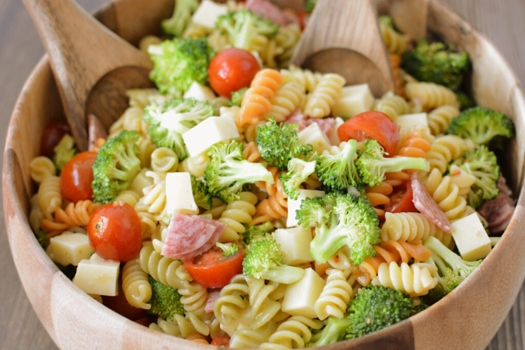a summer favorite pasta salad with italian dressing