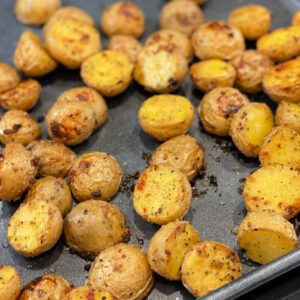 roasted potatoes seasoned with Zesty Italian dressing mix
