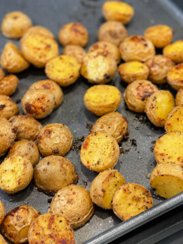 roasted potatoes seasoned with Zesty Italian dressing mix