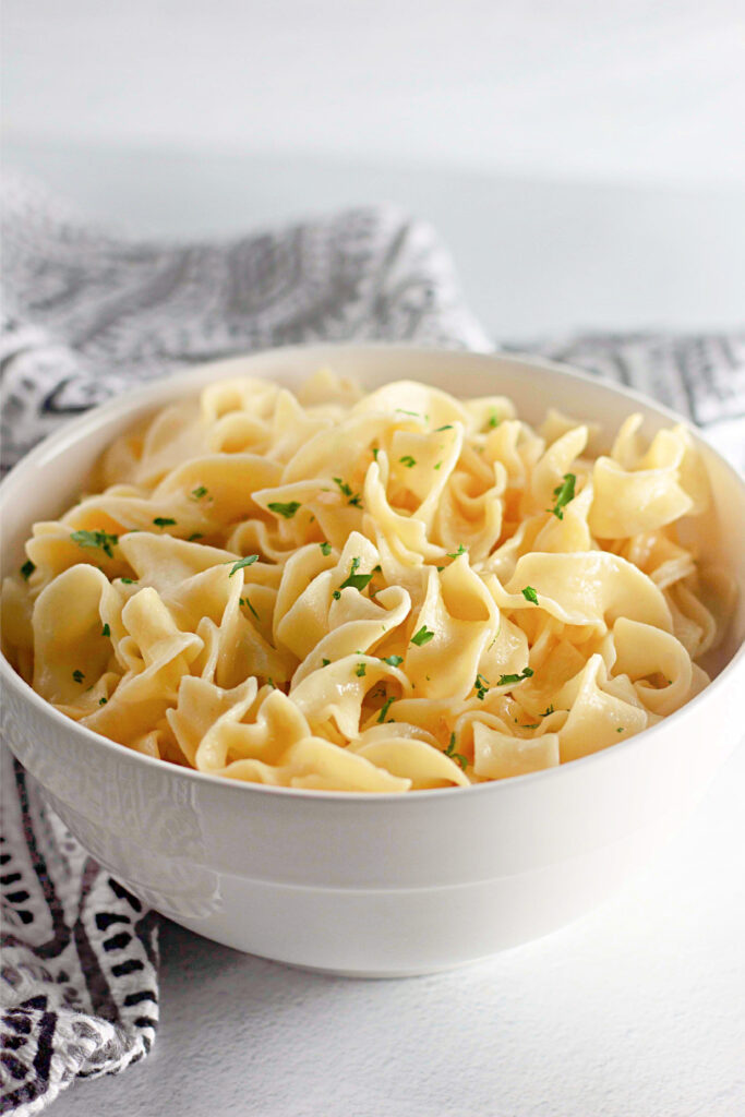 a simple pasta dish made with only a few ingredients.