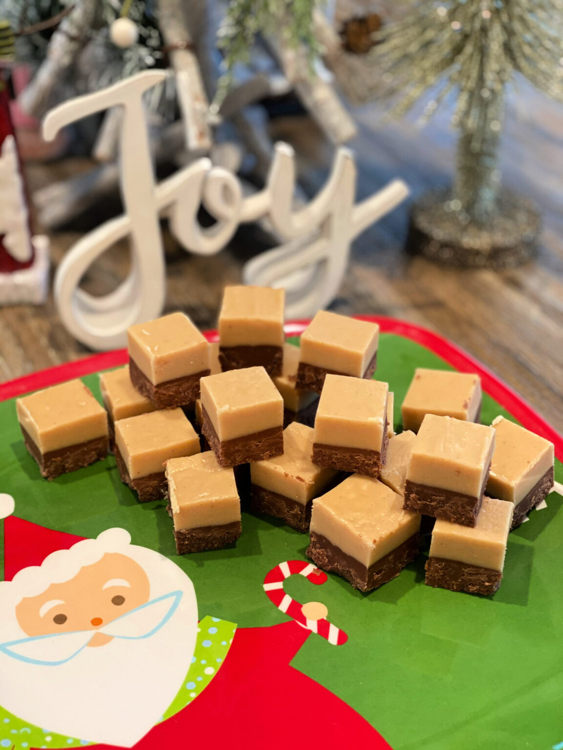 Chocolate Peanut Butter Layered Fudge The Cookin Chicks