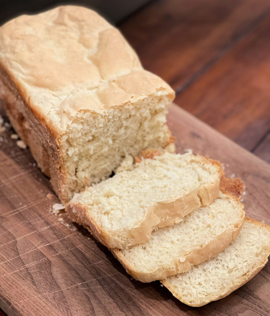 fluffy, flavorful white bread made in the bread machine