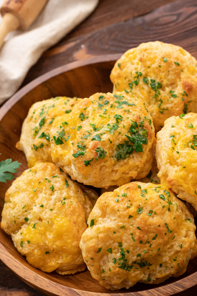 fluffy, buttery biscuits that are packed with cheesy goodness