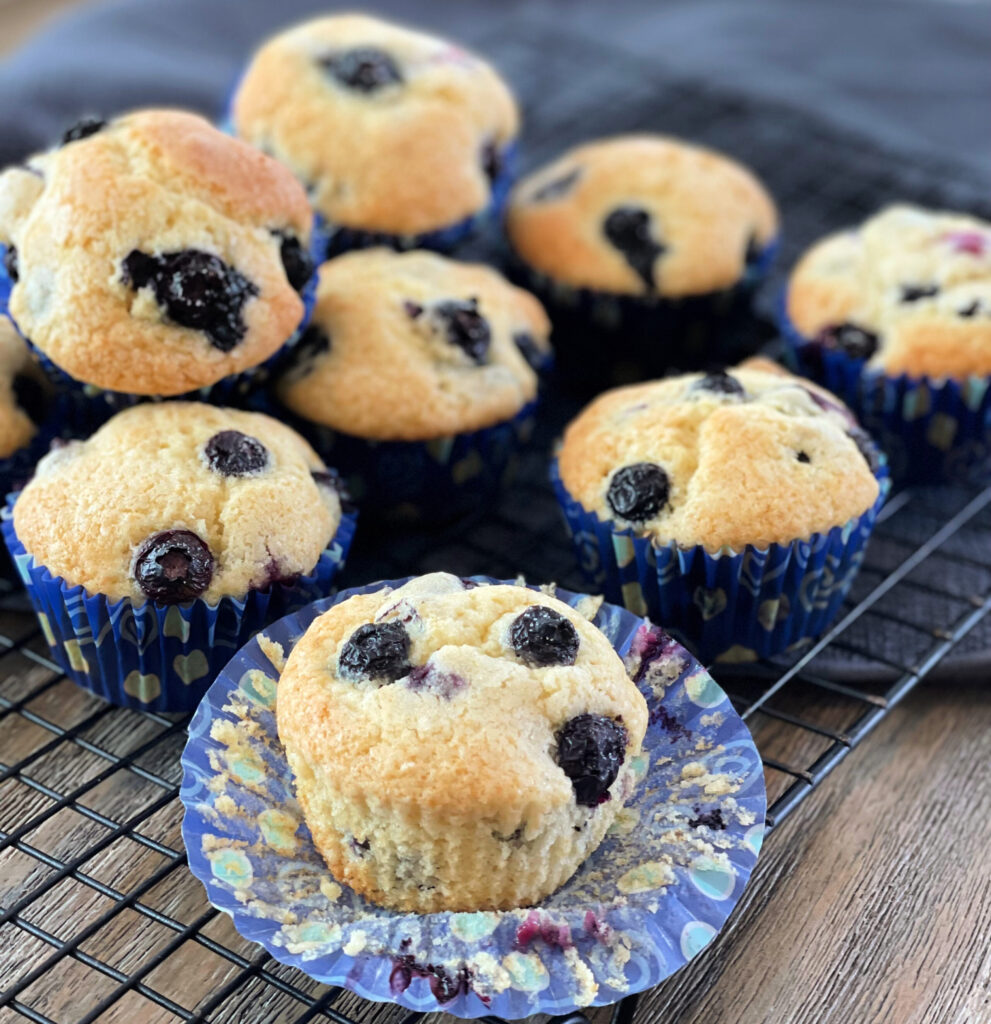 simple and delicious muffins with juicy berries throughout