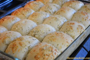 quick garlic and parmesan rolls