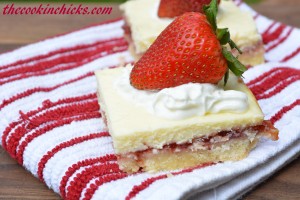 strawberry lemon shortbread bars