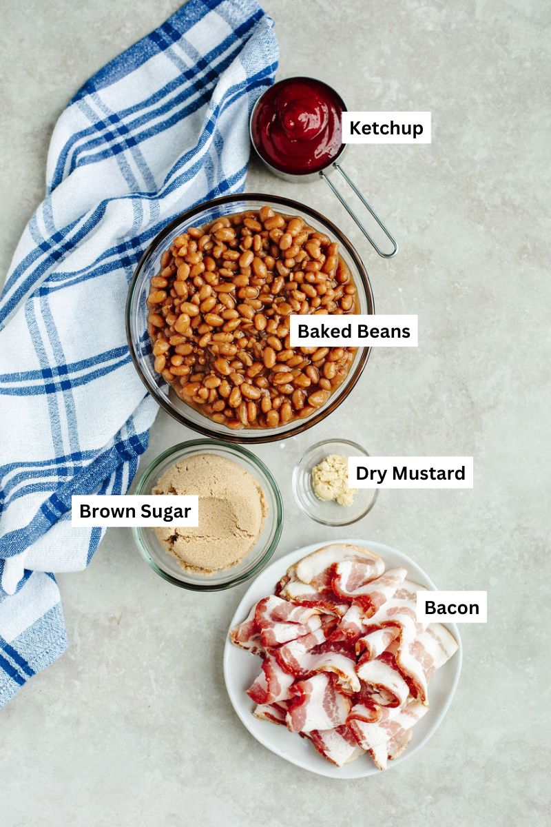 all the ingredients needed to make a BBQ side dish.