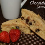 fluffy, tender scones with chocolate chip morsels throughout