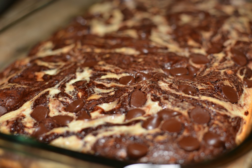 cream cheese swirled brownies