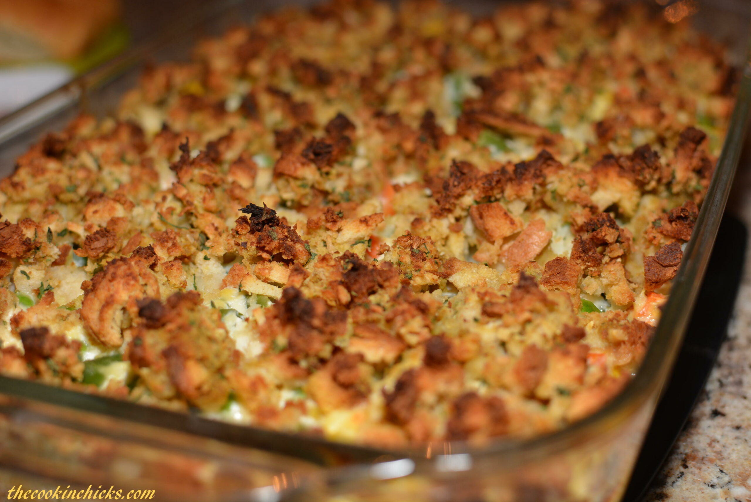 Cooked Chicken Stove Top Stuffing Casserole