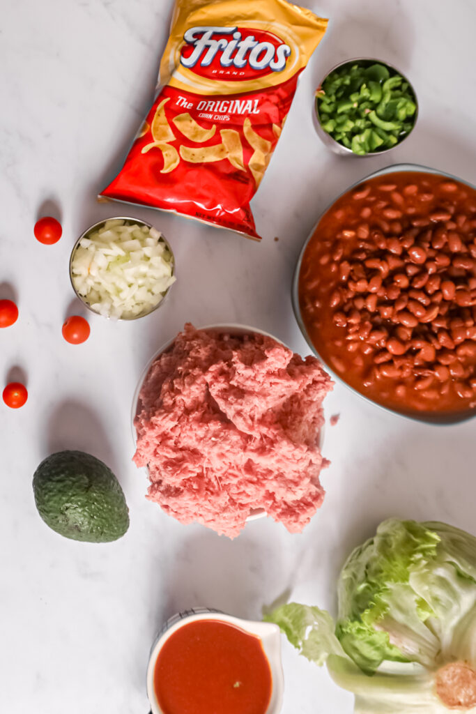 all the ingredients needed to make California taco.