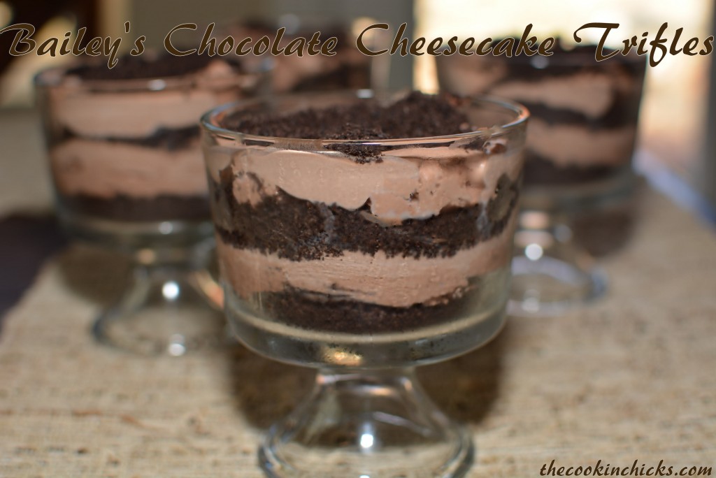 bailey’s chocolate cheesecake trifles