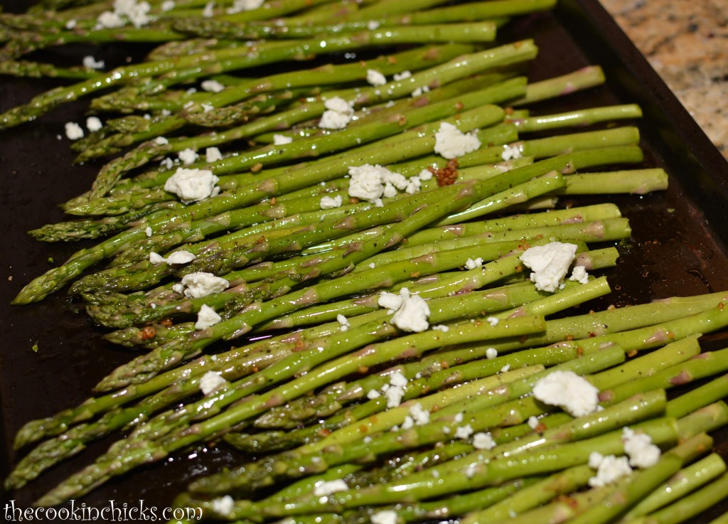 roasted asparagus w/ feta