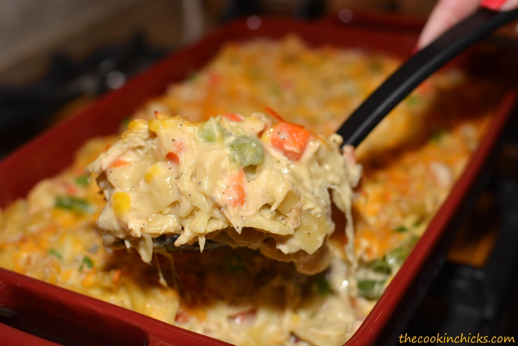 creamy chicken noodle casserole that is a flavorful one pan meal