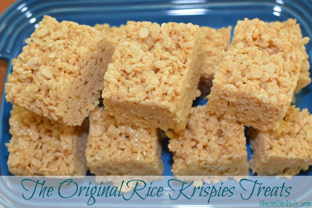 ooey gooey treats made with marshmallows, butter, and rice krispy cereal