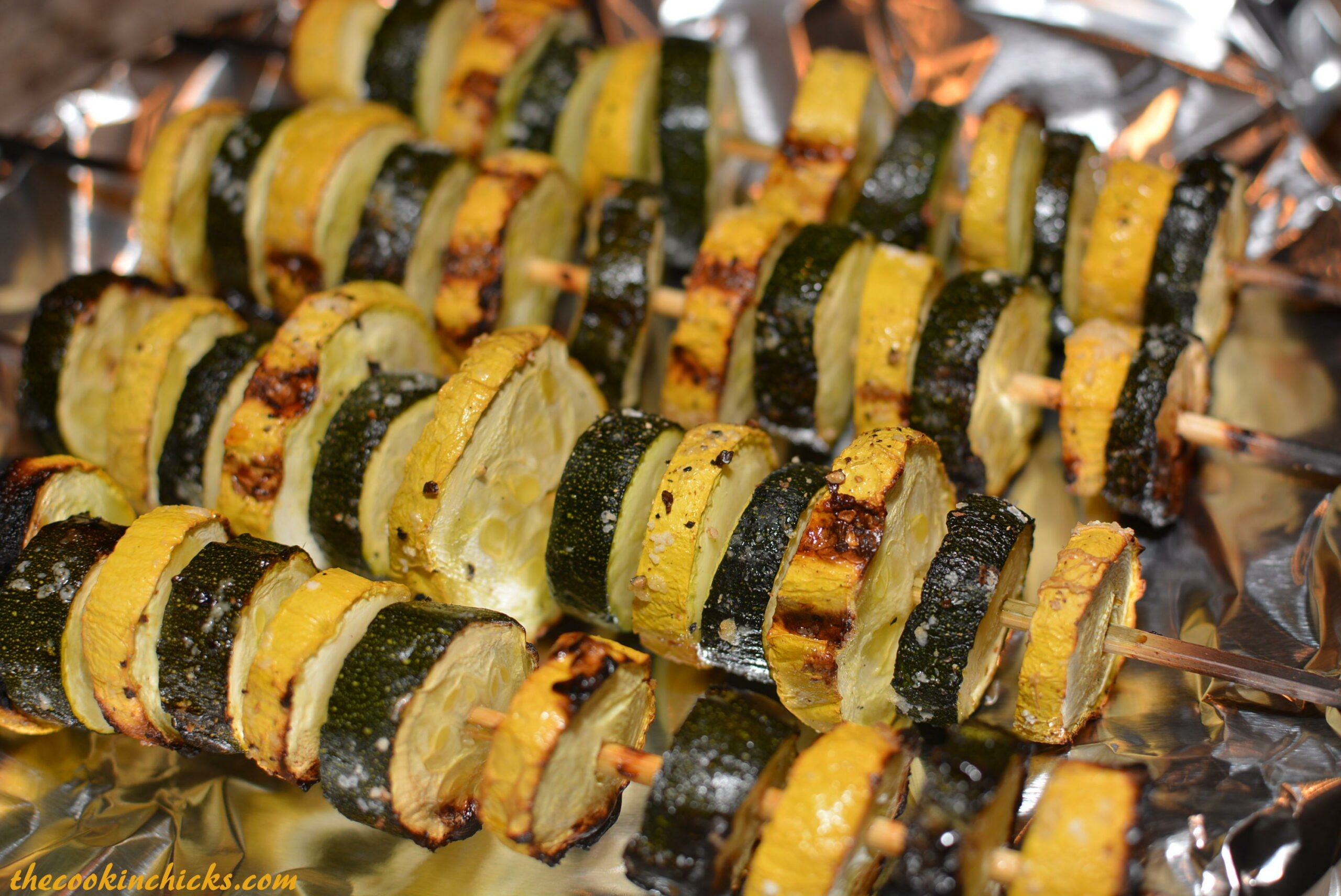 Skewered Zucchini and Yellow Squash