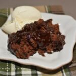 moist, tender chocolate cake with a hidden hot fudge pudding layer