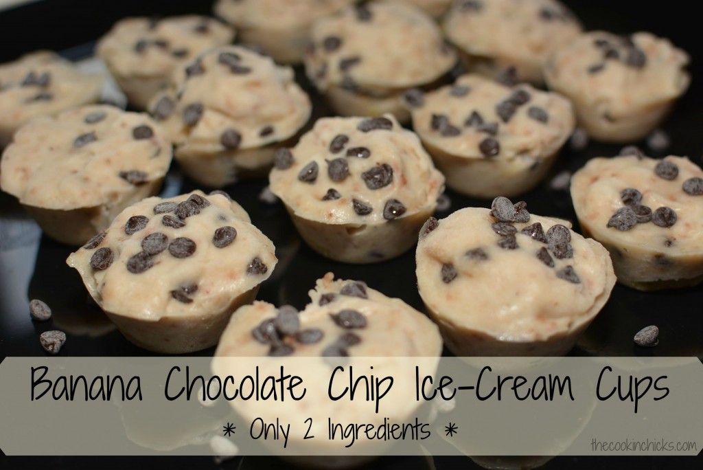 banana chocolate chip ice-cream cups