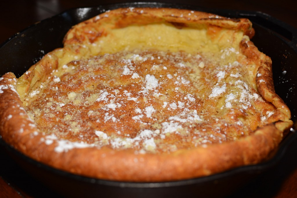 also known as a Dutch baby, these pancakes are golden and fluffy