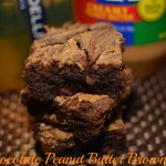 fudge like brownies with peanut butter on top