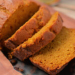 slices of homemade pumpkin bread