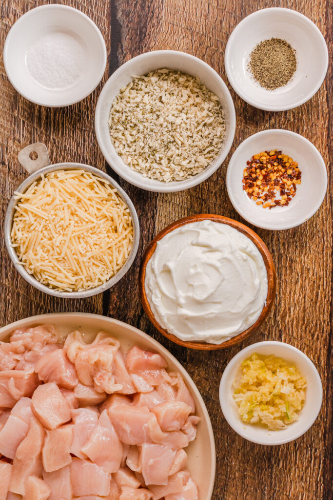 all the ingredients to make parmesan mayonnaise chicken