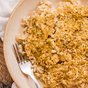 an up close look at parmesan mayonnaise baked chicken