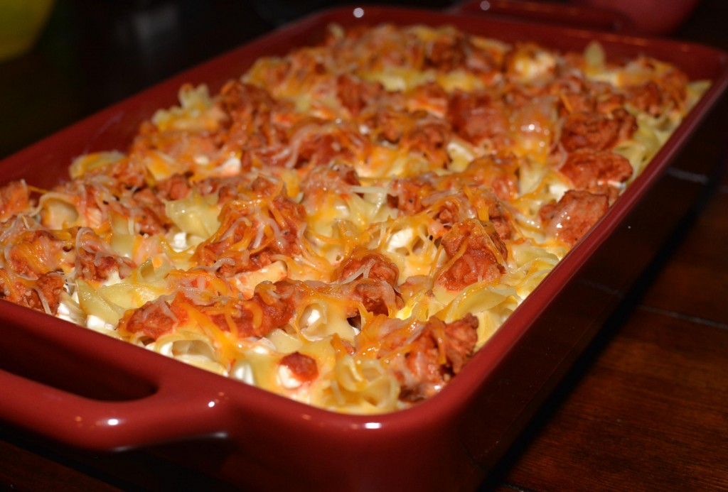creamy noodles combined with cooked beef and a cheesy sauce that everyone will enjoy