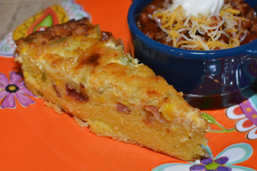 flavorful, moist, and fluffy cornbread loaded with bacon, cheese, peppers, and more