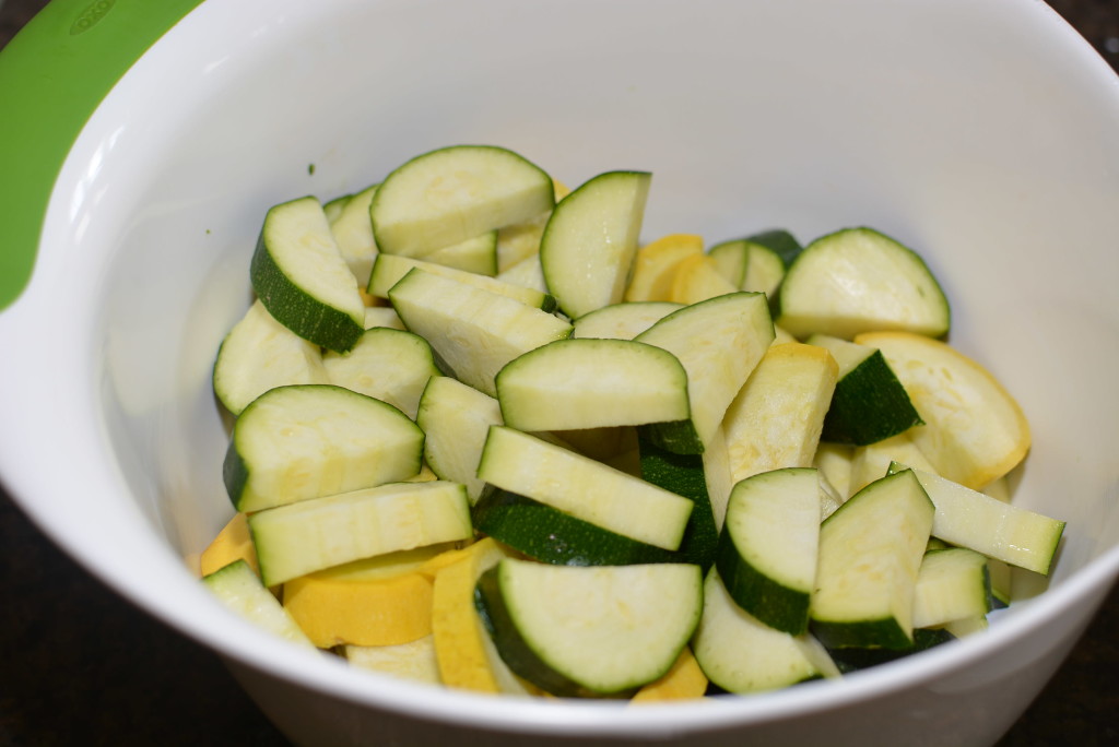 sliced up zucchini and squash