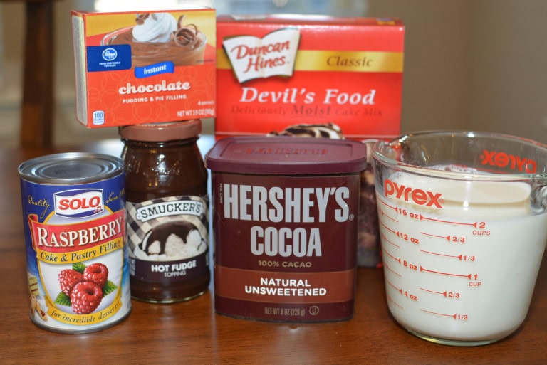 Chocolate Raspberry Dump Cake The Cookin Chicks