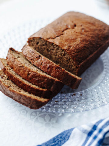 a moist bread with a secret ingredient of mayonnaise in it to keep it moist.