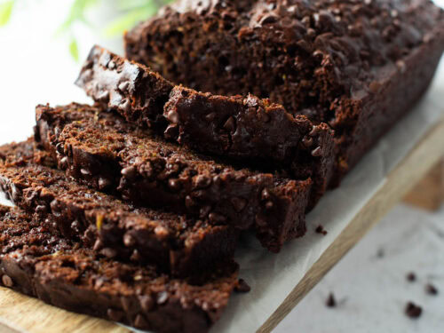 Double Chocolate Zucchini Bread - The Cookin Chicks