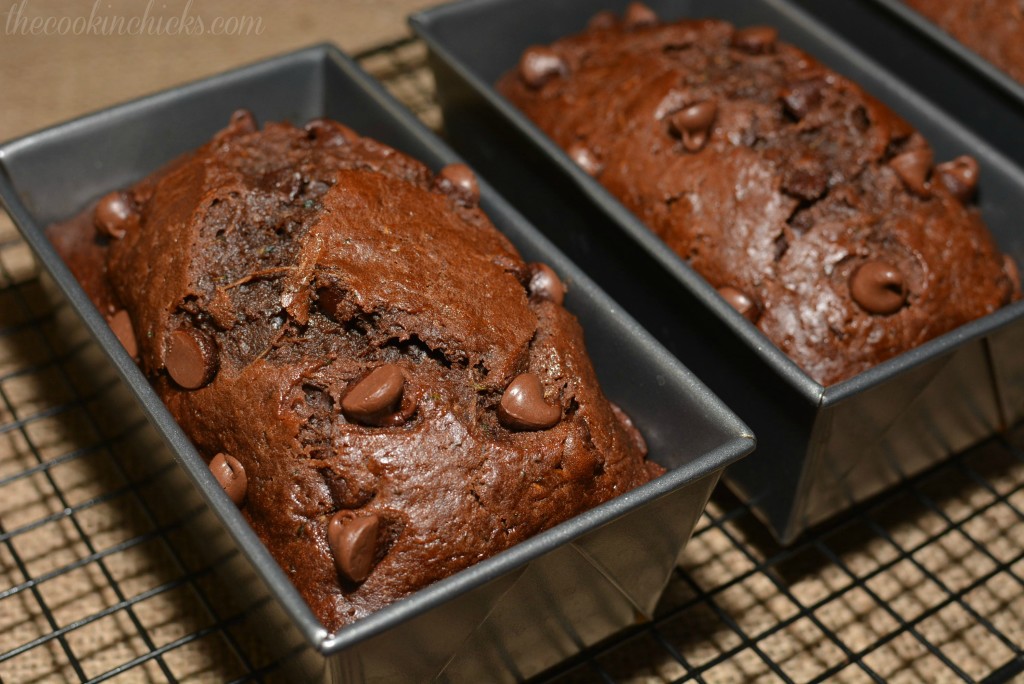 chocolate zucchini bread made quickly using minimal ingredients
