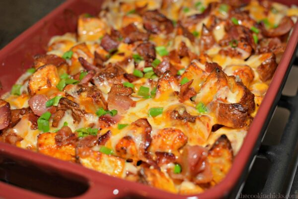 Loaded Chicken & Potato Casserole - The Cookin Chicks