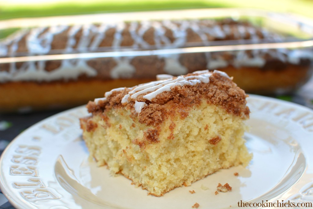 moist cake with the flavors of a cinnamon roll and coffee cake