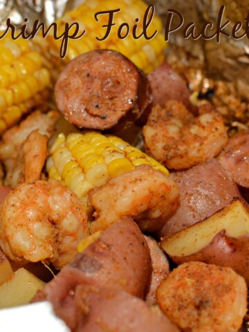 tender shrimp, potatoes, sausage, and cajun seasoning
