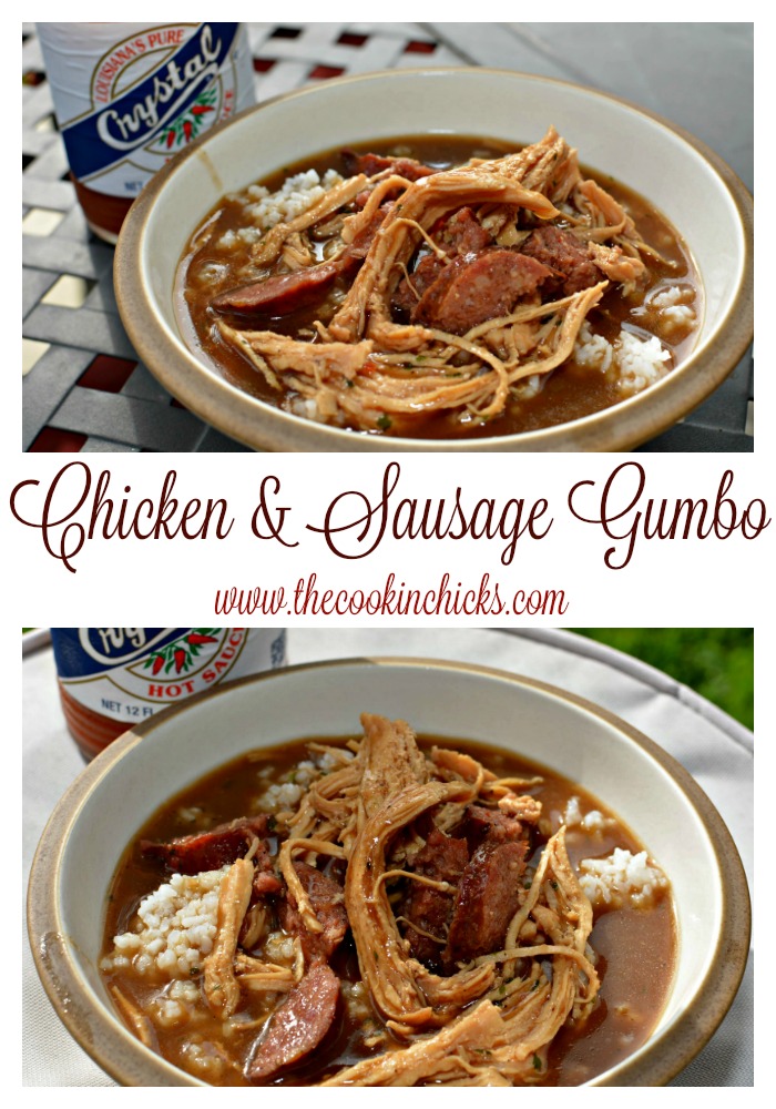 Chicken & Sausage Gumbo from the Cookin' Chicks