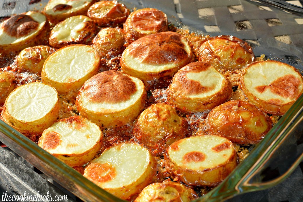 crispy potatoes cooked in butter and parmesan for a flavorful coating