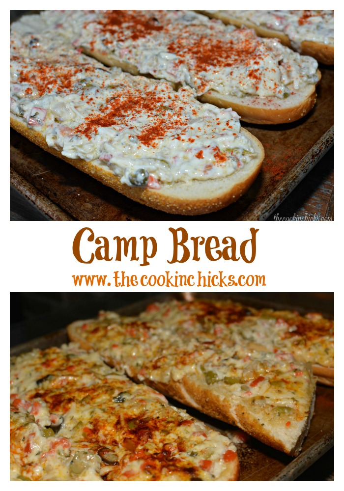 a collage of pictures of the Camp Bread