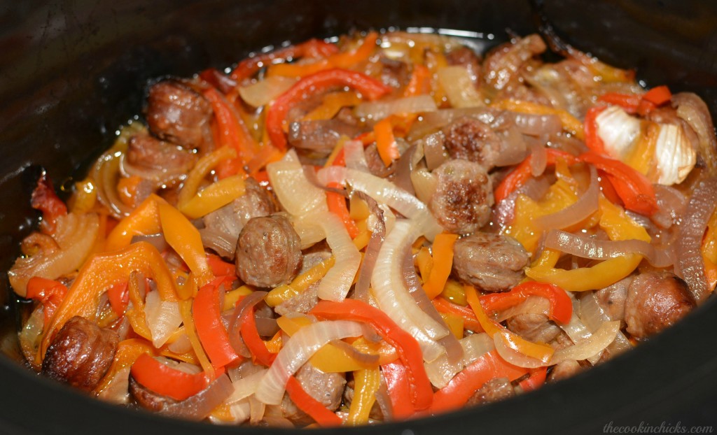 slow cooked Italian sausage, peppers, and onions served on French bread