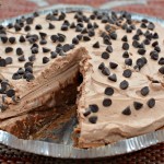 creamy layered pie with chocolate and coffee flavorfing throughout