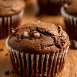 an up close look at death by chocolate muffins.