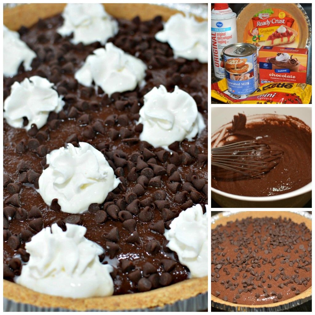 step by step picture tutorial on how to make chocolate pudding pie