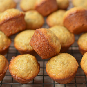 muffins cooling on a cooling rack
