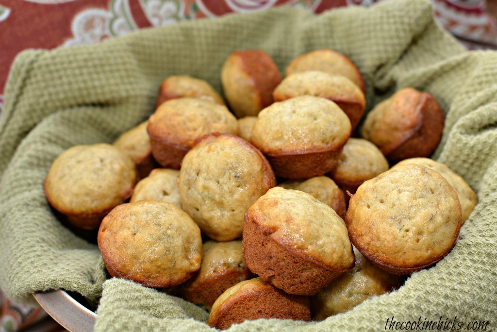 a basket of mini muffins ready to be enjoyed