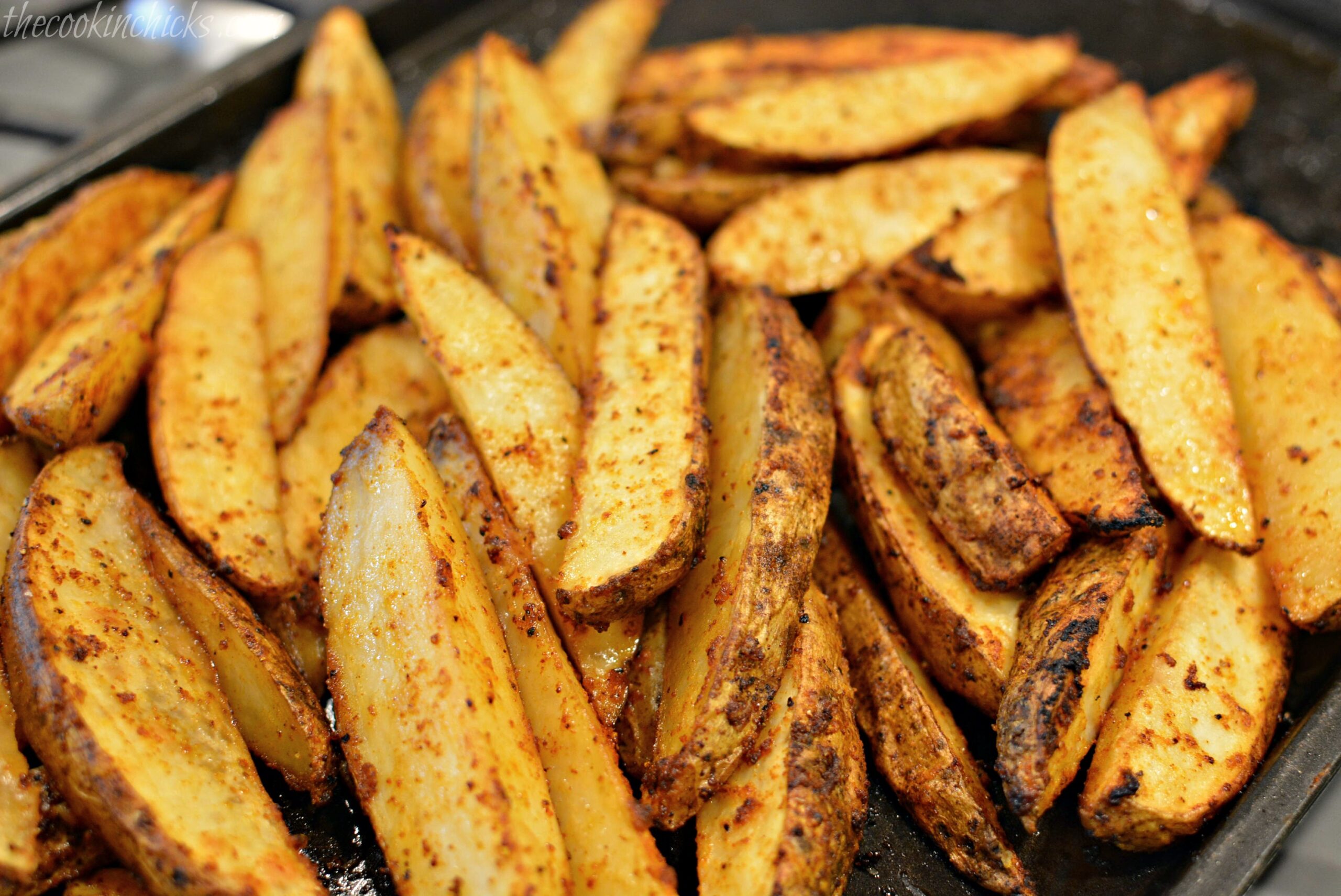 baked potato oil olive salt recipe Seasoned Potato Chicks  Cookin  Wedges The