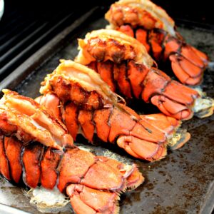 lobster tails seasoned and grilled to perfection