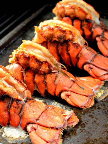 lobster tails seasoned and grilled to perfection