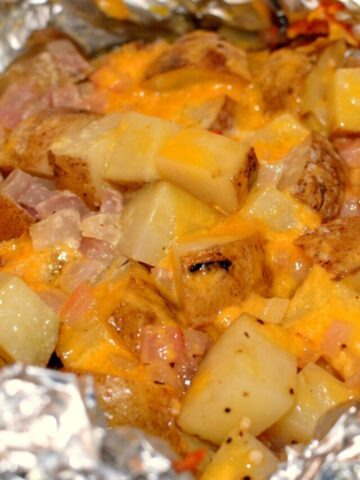 Grilled Cheesy Garlic Potatoes